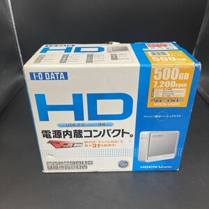 Y10212132 I-O DATA 500GB 外付けHDD　HDCN-U500 未使用品