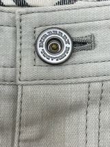 (I09050) バーバリーブルーレーベル BURBERRY BLUE LABEL コットンリネン ストレッチ 裾ノバチェック クロップドパンツ 36 グレージュ系_画像7