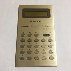 サンヨー SANYO☆Lithium Battery Calculator ポケッタブル 電子式計算機 CX-8179L (純正ケース・取説等付)☆美品・電池切れ☆昭和レトロ