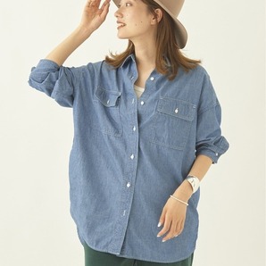 新品タグ付きplageプラージュfine cotton chambrayシャツ¥20,900の画像1