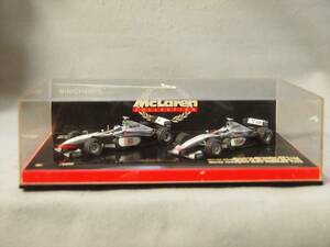 World Champion set 6:McLaren MP4/13 #8 + MP4/14 #1 M.ハッキネン Minichamps 1/43 402 989901 【紙箱無・ケース割れ有】