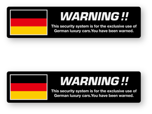 【反射ステッカー工房】盗難防止ステッカーSG15(ドイツ) 2枚セット 再帰反射 カーセキュリティー ダミー イモビライザー