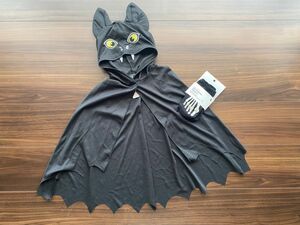 【新品】コウモリ バットマン マント 靴下付き コスプレ 子供 キッズ 仮装