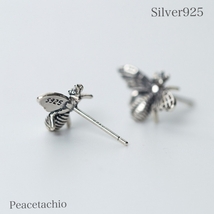 ピアス シルバー925 Silver925 ミツバチ 蜜蜂 個性的 プレゼント ギフト ケース付き　_画像4