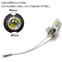 1円～ H3a 専用 短い新型LED 12V 24V 50W ショートバルブ フォグランプ 省電力 H3aLEDバルブ 白発光 ホワイト 2本セット 2a_画像4