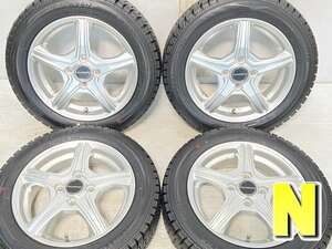 中古タイヤ スタッドレスタイヤ ホイールセット 4本セット 155/65R14 　 BALMINUM 14x4.5 45 100-4穴 ダンロップ ウィンターマックス WM02