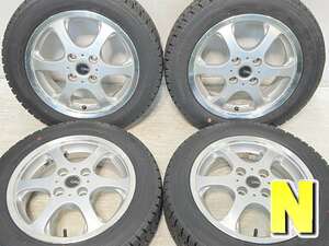 中古タイヤ スタッドレスタイヤ ホイールセット 4本セット 155/65R14 　 CITTA 14x5.0 43 100-4穴 グッドイヤー アイスナビ 7