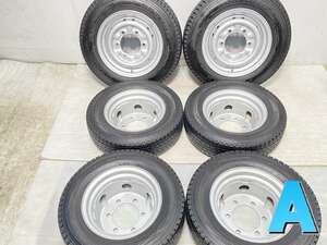 中古タイヤ スタッドレスタイヤ ホイールセット 6本セット 175/80R15 101/99 LT 日産純正 15x5.5 170-6穴 ダンロップ SP LT01 M