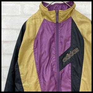 【80s】ビンテージ adidas レディース ナイロン ジャケット 多色使い アディダス Mサイズ