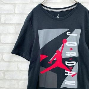 【NIKE】ナイキ AIR ジョーダン 半袖 Tシャツ デカロゴ プリント メンズ Lサイズ NIKE