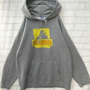 【入手困難モデル】エクストララージ 希少カメラタグ スウェットフーディー グレー XLARGE