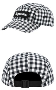 新品 黒 Gingham Camp Cap Supreme 23SS 国内正規品 半タグ付き チェック 未使用