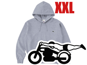 スピードアディクト PARKA GRAY × BLACK XXL/杢グレー2xlプルオーバーパーカーワッペンビンテージアメリカンバイクホットロッドスウェット