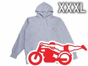 XXXLサイズ スピードアディクト PARKA GRAY × RED/霜降りグレー3XLプルオーバーパーカー大きいサイズビッグサイズアメリカンバイク古着usa