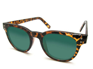 CLASSIC BOSTON SUNGLASS べっ甲 × DARK GREEN/クラシックボストングラスデミ鼈甲べっこうフレームボスリントンカラーグリーンレンズ流行