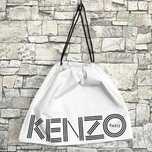 KENZO ケンゾー 巾着バッグ 巾着袋 ロゴ小物入れ ホワイト