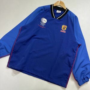 65 キリン J.L.E. × KIRIN 長袖 Vネック プルオーバー ジャケット サッカー 2004 オリンピック JFA 日本代表 サイズL 薄地 31002Q