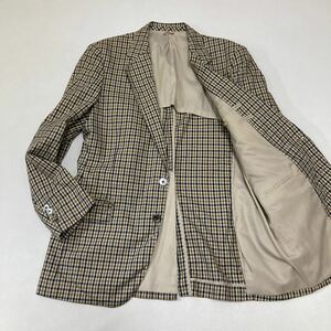 279 アクアスキュータム 80s　Aquascutum Club92 ガンクラブチェック 2B テーラードジャケット AB5 背抜き メンズ マルチカラー 31031N