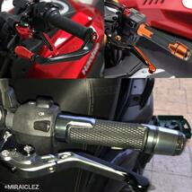 CNC アルミ ハンドル グリップ バーエンド 青 汎用 CB400SF XJR400 Ninja250 GSX250R CBR600RR GPZ400R TW200 インボイス対応_画像7