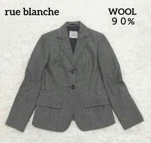 rue blanche★ウール90%★ヘリンボーン クラシカル暖かジャケット