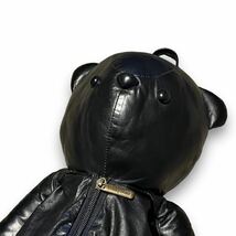 90s beauty:beast Archive Black Leather Bear Bag ビューティビースト アーカイブ リュック 20471120 w< ifsixwasnine Hyoma 00s rare_画像3