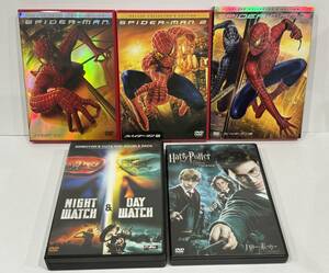 ★DVD５巻セット(全9枚)　スパイダーマン３作品／ハリーポッターと不死鳥の騎士団／ナイト＆デイ・ウォッチ 中古品