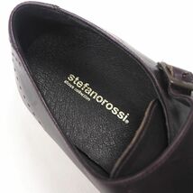 P326 未使用品 ステファノロッシ ダブルモンク 本革 ビジネスシューズ (27.5cm) STEFANO ROSSI 紳士靴 c-8_画像9