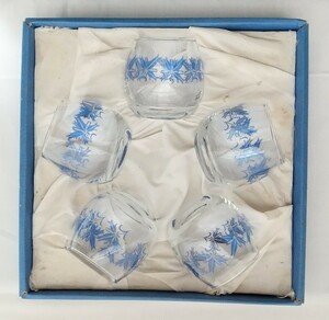 未使用・長期保管品/TOYO GLASS タンブラーセット 丸くてコロンとしたグラス 昭和レトロ 東洋ガラス 5個セット 