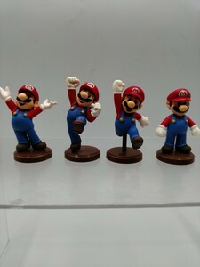 4587⑩ チョコエッグ スーパーマリオ　マリオ　　4体まとめ　フィギュア　当時物　現状品