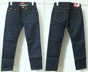 Supreme Rigid Slim Jeans Indigo リジッド スリム ジーンズ デニム 30 MADE IN USA