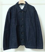 MHL. MARGARET HOWELL マーガレットハウエル 596-0125504 CANTON OVERALLS DENIM JACKET デニム ジャケット 38 カバーオール_画像1