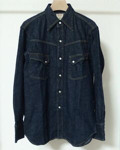 WAREHOUSE ウエアハウス 15th ANNIVERSARY 3001 DENIM WESTERN SHIRTS デニム ウエスタン シャツ 36 15周年記念モデル