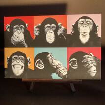 プリントアート 猿の表現 インテリア 置物 絵画_画像1