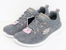 【未使用タグ付】SKECHERS ENLIVENED クッション性◎ スポーティーコンフォートスニーカー 23.0cm GYCL グレー/コーラル【0644】_画像1