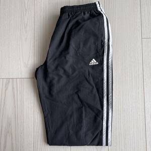 P37-149 adidas アディダス　ナイロンパンツ　ワイドパンツ　ワンポイント　プリント　古着