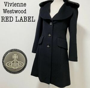 Vivienne Westwood RED LABEL ロングコート　アンゴラ　ラブ　ハート　襟　オーブボタン　チェスターコート