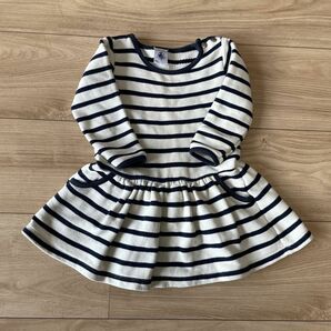 値下げ☆petit bateau プチバトー ボーダーワンピース 12m