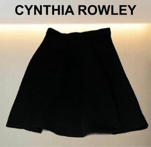 シンシアローリー CYNTHIA ROWLEY スカート ひざ丈 黒 ブラック