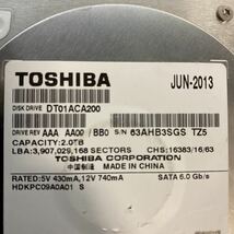TOSHIBA 3.5インチHDD DT01ACA200 2TB 動作未確認 東芝_画像5