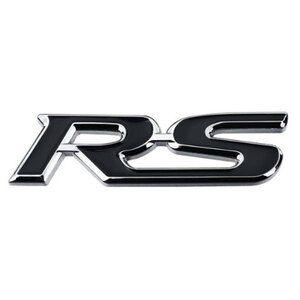 エンブレム カスタム ステッカー デカール プレート RS ブラック 送料無料