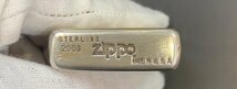 【5SY島10029F】１円スタート★Zippo★ジッポ★STERLING★スターリング★シルバー★無地★2003年★オイルライター★火花OK★喫煙具_画像3