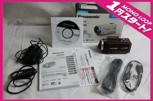 【6aP09026C】★1円スタート★Panasonic★パナソニック★HC-V520M★デジタルハイビジョンビデオカメラ★動作確認済み★バッテリー付き