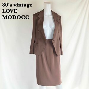 【LOVE MODOCC】スカートスーツ　ペプラム　ウエストマークジャケット　80's vintage