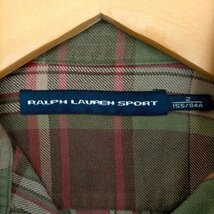 RALPH LAUREN SPORT(ラルフローレンスポーツ) レザーパッチ ロングスリーブチェックシャツ 中古 古着 0825_画像5