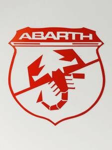 ■送料無料／ABARTH／アバルト　レッド色　スコーピオン　ステッカー　フィアット５００パンダ■