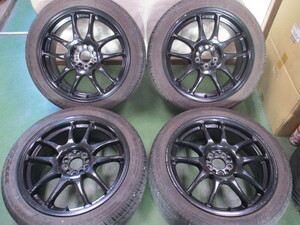 WORK エモーション CR Kai 17×7J +47&バリ溝! 215/45R17 タイヤセット☆PCD100☆レガシィ/BRZ/86/プリウス/カローラツーリング(スポーツ)