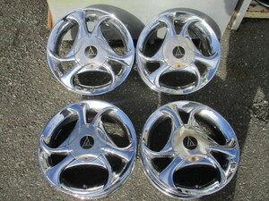 ＮＥＳＩＵＭ　ＷＨＥＥＬ♪１４×５Ｊ ＋４５♪ＰＣＤ１００/１１４．３♪メッキ♪ホイールのみ４本♪旧車/軽自動車/グーフィー風