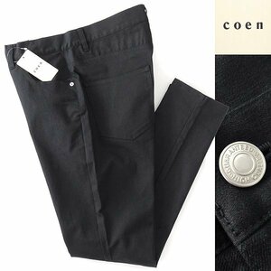 新品 UNITED ARROWS コーエン ストレッチ ツイル テーパード スリム パンツ M 黒 【P26250】 coen メンズ オールシーズン チノパン