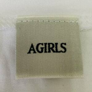 k1340 タグ付 AGIRLS Tシャツ 半袖 丸首 日本製 夏 綿100％ LL 白 無地 レディース 清潔感 万能 こなれ感 シンプルデイリーカジュアル の画像8