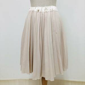 k1481 OLIVE des OLIVE Olive des Olive skirt pleat flair mini height waist rubber TM ivory cute . sweet style 